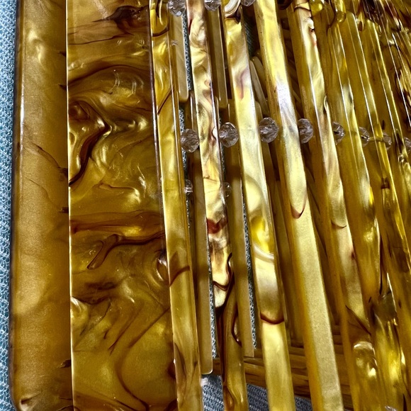 Tortoise Shell Beach Tote / Summer Party Purse - Picture 4 of 6